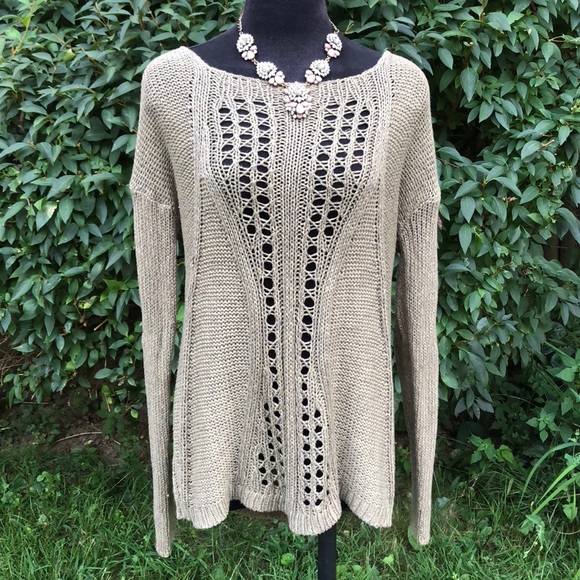 RD Style Sweaters - •Stitch Fix• Distressed Tan Sweater EUC!!
